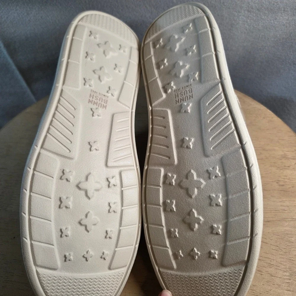 NEW Nunn Bush Brewski MT Slip Mens 11 M Stone Canvas Loafers Boat Shoes